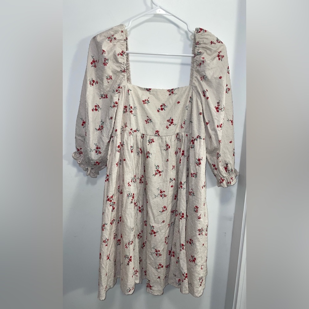 Altar'd State Red Floral Babydoll Dress NWT